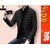 Fashlook Full Sleeve Solid Fluffy Black Jacket For Mens