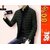 Fashlook Full Sleeve Solid Fluffy Green Jacket For Mens