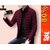 Fashlook Full Sleeve Solid Fluffy Maroon Jacket For Mens