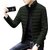 Fashlook Full Sleeve Solid Fluffy Green Jacket For Mens