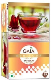 GAIA Green Tea Hibiscus Caffeine Free Infusion Tea Bags Box (25 Bags)_(153455012)
