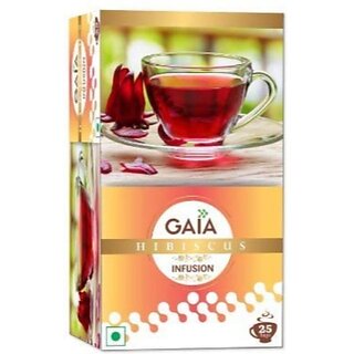 GAIA Green Tea Hibiscus Caffeine Free Infusion Tea Bags Box (25 Bags)_(153455012)