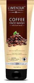 L'avenour Coffee Facewash with Coffee Extract, Caffeine & Water Lily Extract for Deep Cleanses, Relieve Skin Irritation, Reduce Redness & Dark Circles, SLS Free & Paraben Free Face Wash (115 ml)