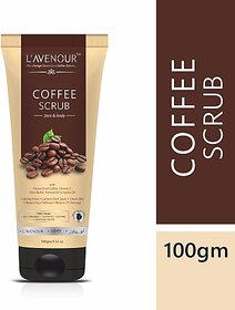 L'avenour Coffee Scrub for Unclog Pores, Lightens Dark Spots & Repairs UV Damage Scrub (100 g)
