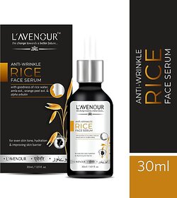 L'avenour Anti-Wrinkle Rice Face Serum for Even Skin Tone, Hydration, Improve Skin Barrier (30 ml)