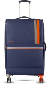 Timus Sportive Premium Large Soft Sided Polyester 360 Degree Wheeling System LuggageTSA Lock 8 Wheels Large Check-in Ex