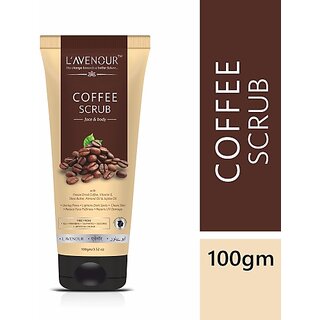 L'avenour Coffee Scrub for Unclog Pores, Lightens Dark Spots & Repairs UV Damage Scrub (100 g)