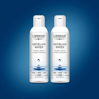 L'avenour Micellar Water for Deep Cleansing For Face, Eyes & Lips | SLS & Paraben Free Makeup Remover (250 ml)