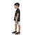Kid Kupboard Cotton Boys T-Shirt and Short Set, Black, Half-Sleeves, 7-8 Years KIDS6719