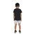 Kid Kupboard Cotton Boys T-Shirt and Short Set, Black, Half-Sleeves, 7-8 Years KIDS6719