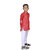 Kid Kupboard Cotton Boys Kurta and Pyjama Set, Red and White, Full-Sleeeves, 7-8 Years KIDS6721