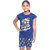 Kid Kupboard Cotton Girls T-Shirt and Short Set, Dark Blue, Half-Sleeves, 11-12 Years KIDS6725