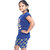 Kid Kupboard Cotton Girls T-Shirt and Short Set, Dark Blue, Half-Sleeves, 11-12 Years KIDS6725