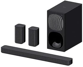 Sony HT-S20R Real 5.1ch Dolby Digital Soundbar for TV with subwoofer and Compact Rear Speakers 5.1ch Home Theatre System (400WBluetooth  USB Connectivity HDMI  Optical connectivity)