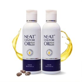 Neat 100 Pure Castor Oil for Hair, Skin, Nails, and Lips, 100 ml