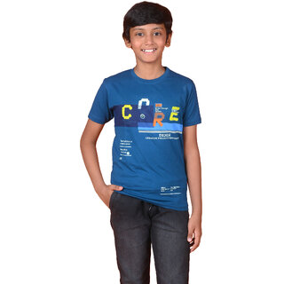Kid Kupboard Cotton Boys T-Shirt, Blue, Half-Sleeves, 10-11 Years KIDS6744