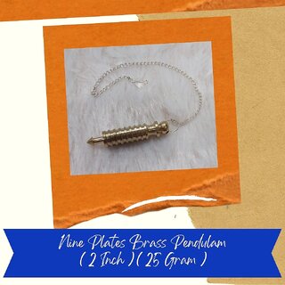 VSP VASTU SAMADHAN - 245 Nine Plates Brass Pendulam for Healing, Chakra Balancing and Answering Questions ( 2 INCH )