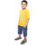 Kid Kupboard Cotton Boys T-Shirt, Yellow, Half-Sleeves, 6-7 Years KIDS6740