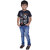 Kid Kupboard Cotton Boys T-Shirt, Dark Black, Half-Sleeves, 6-7 Years KIDS6747