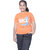 Kid Kupboard Cotton Girls T-Shirt, Orange, Half-Sleeves, 9-10 Years KIDS6757