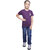 Kid Kupboard Cotton Girls T-Shirt, Dark Purple, Half-Sleeves, 6-7 Years KIDS6760