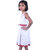 Kid Kupboard Cotton Girls A-Line Frock, White, Sleeveless, 7-8 Years KIDS6775