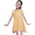 Kid Kupboard Cotton Girls A-Line Frock, Yellow, Sleeveless, 6-7 Years KIDS6776