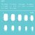 24 Pieces/Box Designed Press on Nails Square Shape Fake Nails 10 Sizes Nail Adhesives Included Full Cover Artificial Nails (A12 1 Box)