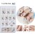 24 Pieces/Box Designed Press on Nails Square Shape Fake Nails 10 Sizes Nail Adhesives Included Full Cover Artificial Nails (A12 1 Box)