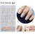 24 Pieces/Box Designed Press on Nails Square Shape Fake Nails 10 Sizes Nail Adhesives Included Full Cover Artificial Nails (A12 1 Box)