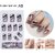 24 Pieces/Box Designed Press on Nails Square Shape Fake Nails 10 Sizes Nail Adhesives Included Full Cover Artificial Nails (A12 1 Box)