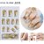 24 Pieces/Box Designed Press on Nails Square Shape Fake Nails 10 Sizes Nail Adhesives Included Full Cover Artificial Nails (A12 1 Box)