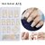 24 Pieces/Box Designed Press on Nails Square Shape Fake Nails 10 Sizes Nail Adhesives Included Full Cover Artificial Nails (A12 1 Box)