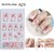 24 Pieces/Box Designed Press on Nails Square Shape Fake Nails 10 Sizes Nail Adhesives Included Full Cover Artificial Nails (A12 1 Box)