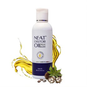 Neat 100 Pure Castor Oil for Hair, Skin, Nails, and Lips, 100 ml