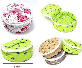 Cotton Round zipper Roti Cover (Multicolour pack of 1 )