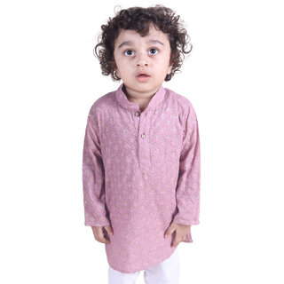 Kid Kupboard Cotton Baby Boys Kurta and Pyjama Set, Multicolor, Full-Sleeves, 3-4 Years KIDS6786