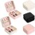 Mini Jewelry Travel Case, PU Leather Organizer Box, Small Portable Jewellery Storage Holder for Womens Rings Earrings Ne