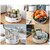 Rotating Kitchen Spice Cosmetic Holder Organizer Rack Tray (23L X 23B X 75H Cm, White,Plastic, Tiered Shelf)