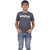 Kid Kupboard Cotton Boys T-Shirt, Dark Grey, Half-Sleeves, 8-9 Years KIDS6781