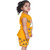 Kid Kupboard Cotton Girls T-Shirt and Short Set, Yellow, Half-Sleeves, 5-6 Years KIDS6797