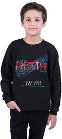 Kid Kupboard Cotton Boys Sweatshirt, Black, Full-Sleeves, 7-8 Years KIDS6814