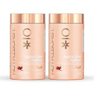 Nutriburst Apple Cider Gummies For Healthy Metabolism Chromium Picolinate Vitamin B6 Gummies Immune Support  Natural DetoxEnergize with Apple's Metabolic Magic(Pack of 2 X 60 Gummy)