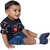 Kid Kupboard Cotton Baby Boys T-Shirt, Dark Black, Half-Sleeves, 9-12 Months KIDS6801