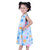 Kid Kupboard Cotton Girls A-Line Frock, Light Blue, Sleeveless, 6-7 Years KIDS6813