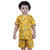 Kid Kupboard Cotton Baby Girls T-Shirt and Short Set, Yellow, Half-Sleeves, 3-4 Years KIDS6816