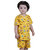 Kid Kupboard Cotton Baby Girls T-Shirt and Short Set, Yellow, Half-Sleeves, 3-4 Years KIDS6816
