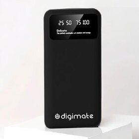 Digimate DG-PB-1006-BK 10000mAh Black Power Bank  22.5W Fast Charge, Dual Type-C Input