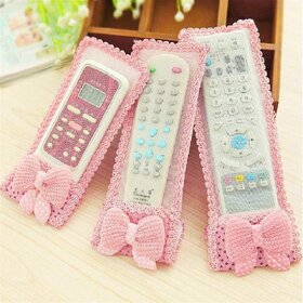 Remote Cover Set of 3 Bow Knot Remote CoverIdeal for D2H,DTH Remote Air-Conditioner(AC)