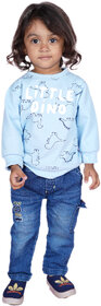 Kid Kupboard Cotton Baby Boys Sweatshirt, Light Blue, Full-Sleeves, 3-4 Years KIDS6861